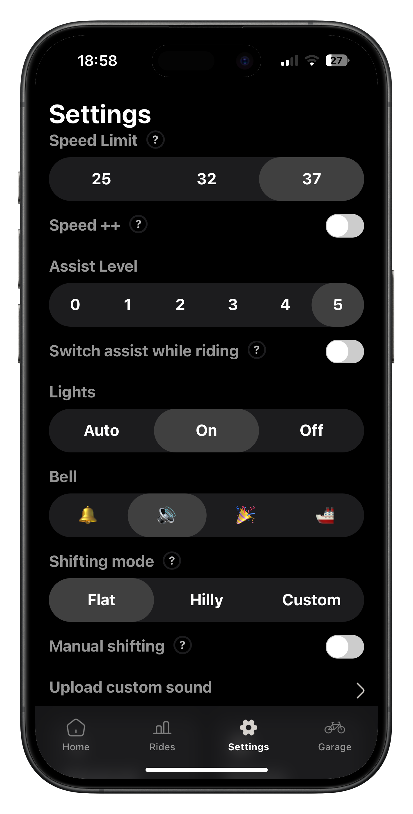 MoofMate Settings Screen
